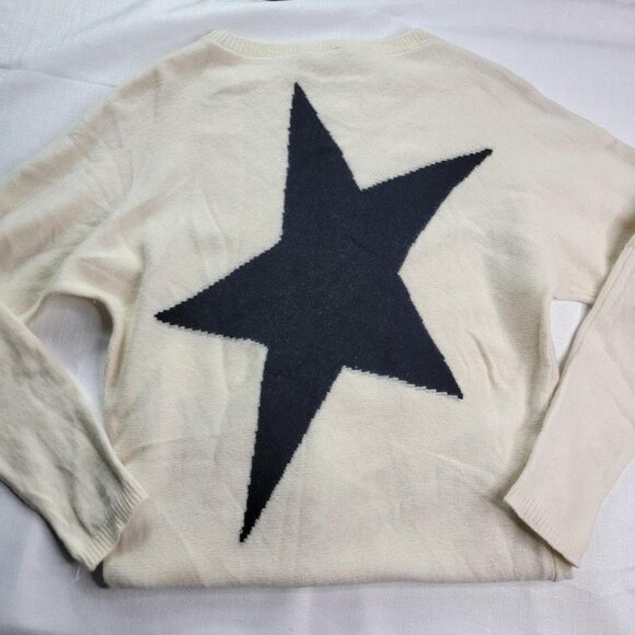 Lieblingsstuck Women’s Sweater Sz 38 M Wool Knit LS Pullover Black Star German - Picture 5 of 15